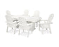 Polywood - Vineyard Curveback Adirondack 7-Piece Dining Set with Trestle Legs - FREE SHIPPING