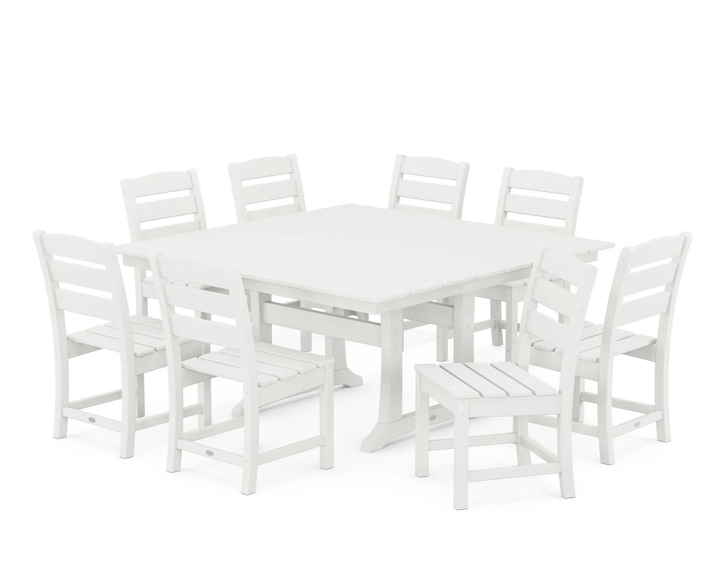 Polywood - Lakeside 9-Piece Farmhouse Trestle Dining Set - FREE SHIPPING