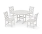 Polywood - Chippendale 5-Piece Round Farmhouse Side Chair Dining Set - FREE SHIPPING