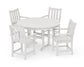 Polywood - Traditional Garden 5-Piece Round Farmhouse Dining Set - FREE SHIPPING