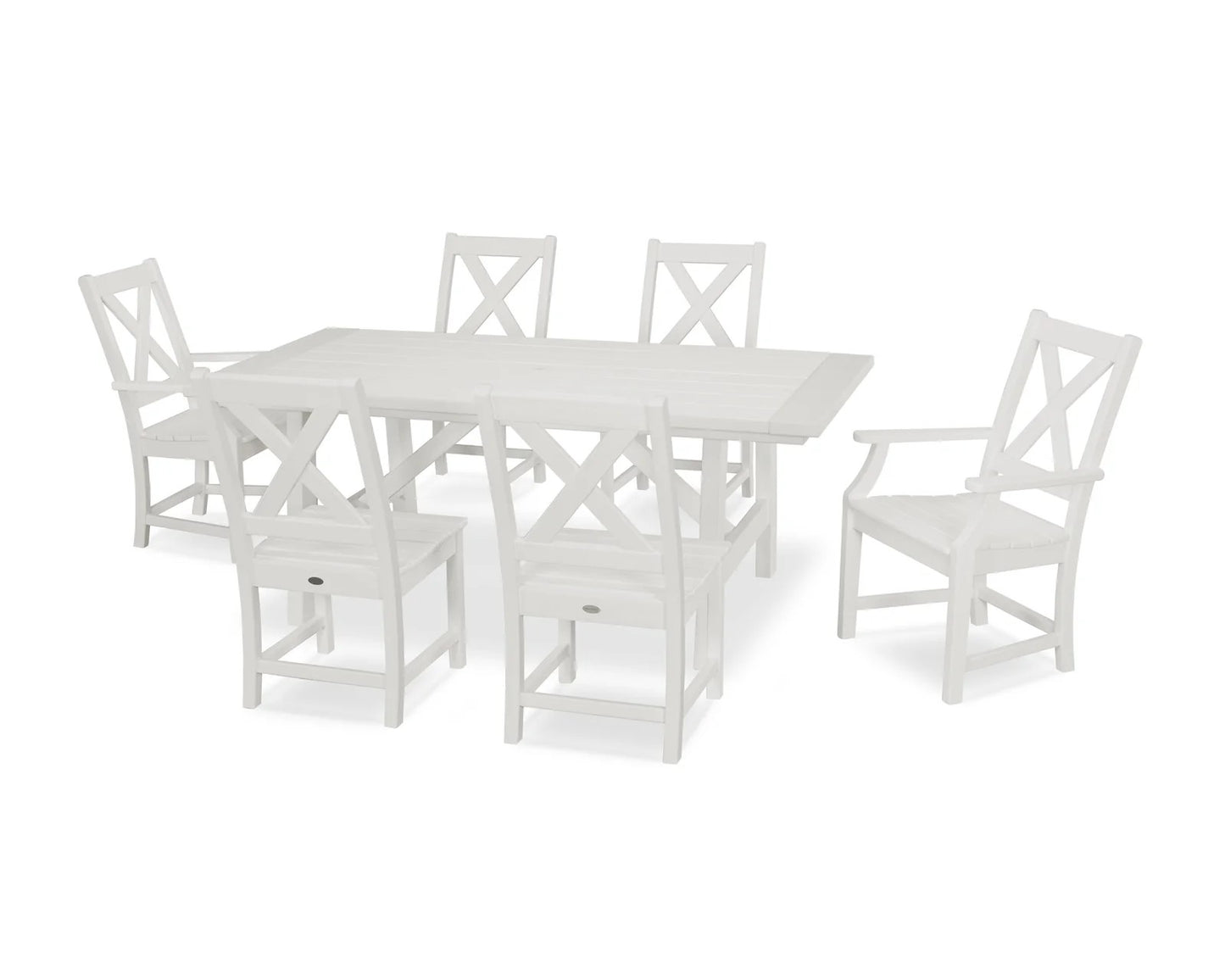 Polywood - Braxton 7-Piece Rustic Farmhouse Dining Set - FREE SHIPPING