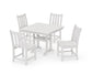 Polywood - Traditional Garden 5-Piece Farmhouse Trestle Dining Set - FREE SHIPPING