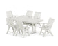 Polywood - Vineyard Folding Chair 7-Piece Farmhouse Dining Set with Trestle Legs - FREE SHIPPING