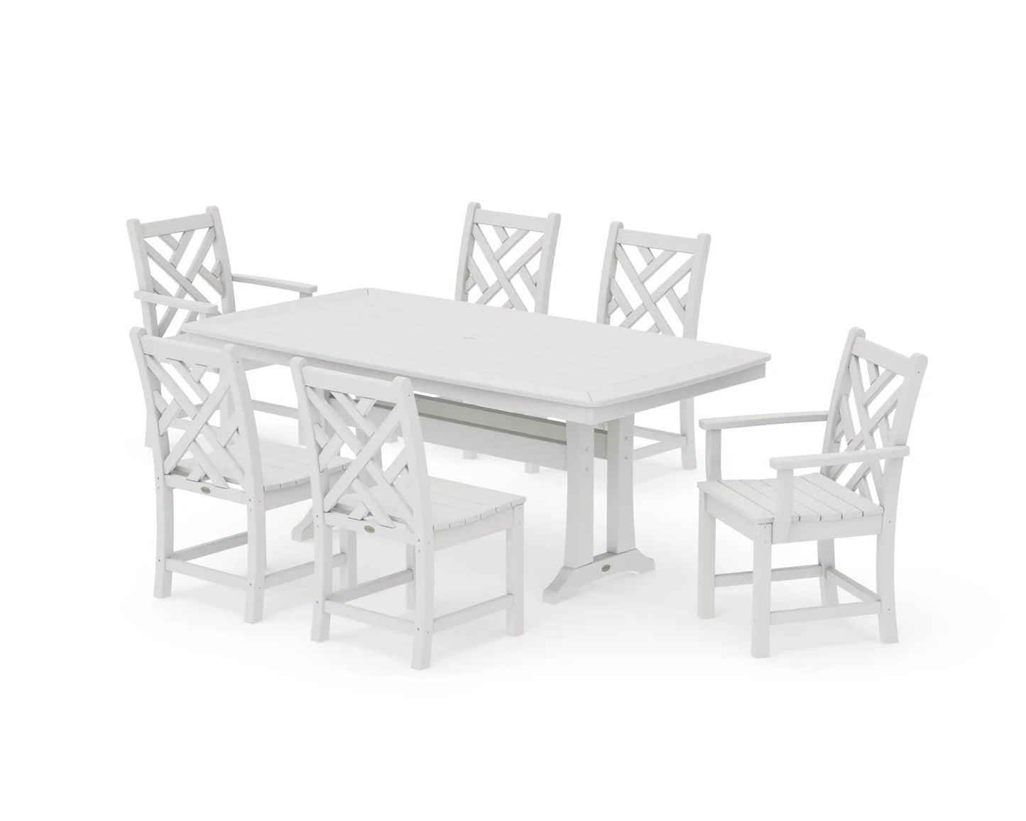 Polywood - Chippendale 7-Piece Dining Set with Trestle Legs - FREE SHIPPING