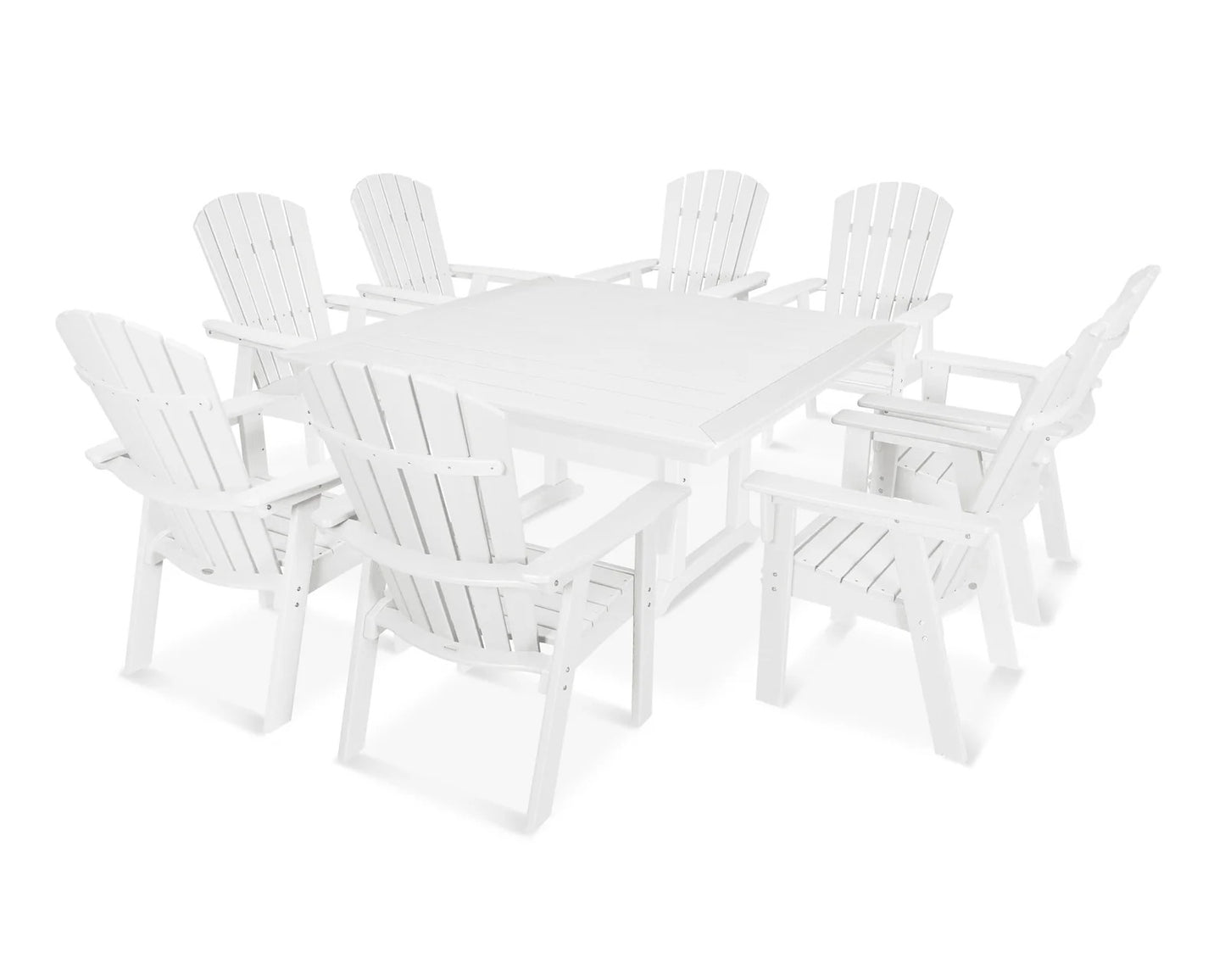 Polywood - Nautical Adirondack 9-Piece Trestle Dining Set - FREE SHIPPING