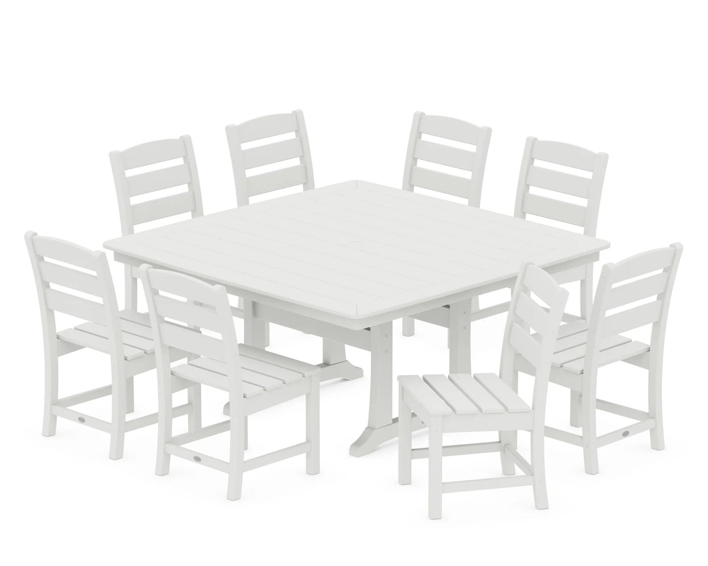 Polywood - Lakeside 9-Piece Nautical Trestle Dining Set - FREE SHIPPING