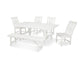 Polywood - Vineyard 6-Piece Rustic Farmhouse Side Chair Dining Set with Bench - FREE SHIPPING