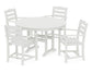 Polywood - La Casa Café 5-Piece Round Farmhouse Dining Set - FREE SHIPPING