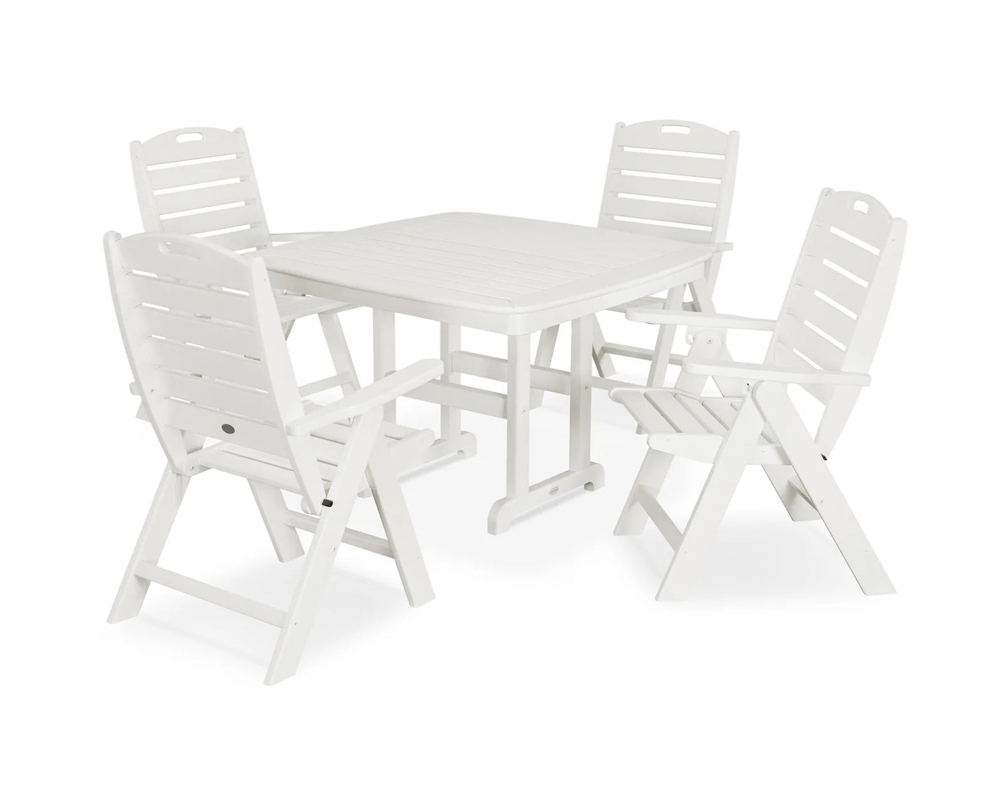 Polywood - Nautical Highback Chair 5-Piece Dining Set - FREE SHIPPING