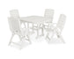 Polywood - Nautical Highback Chair 5-Piece Dining Set - FREE SHIPPING