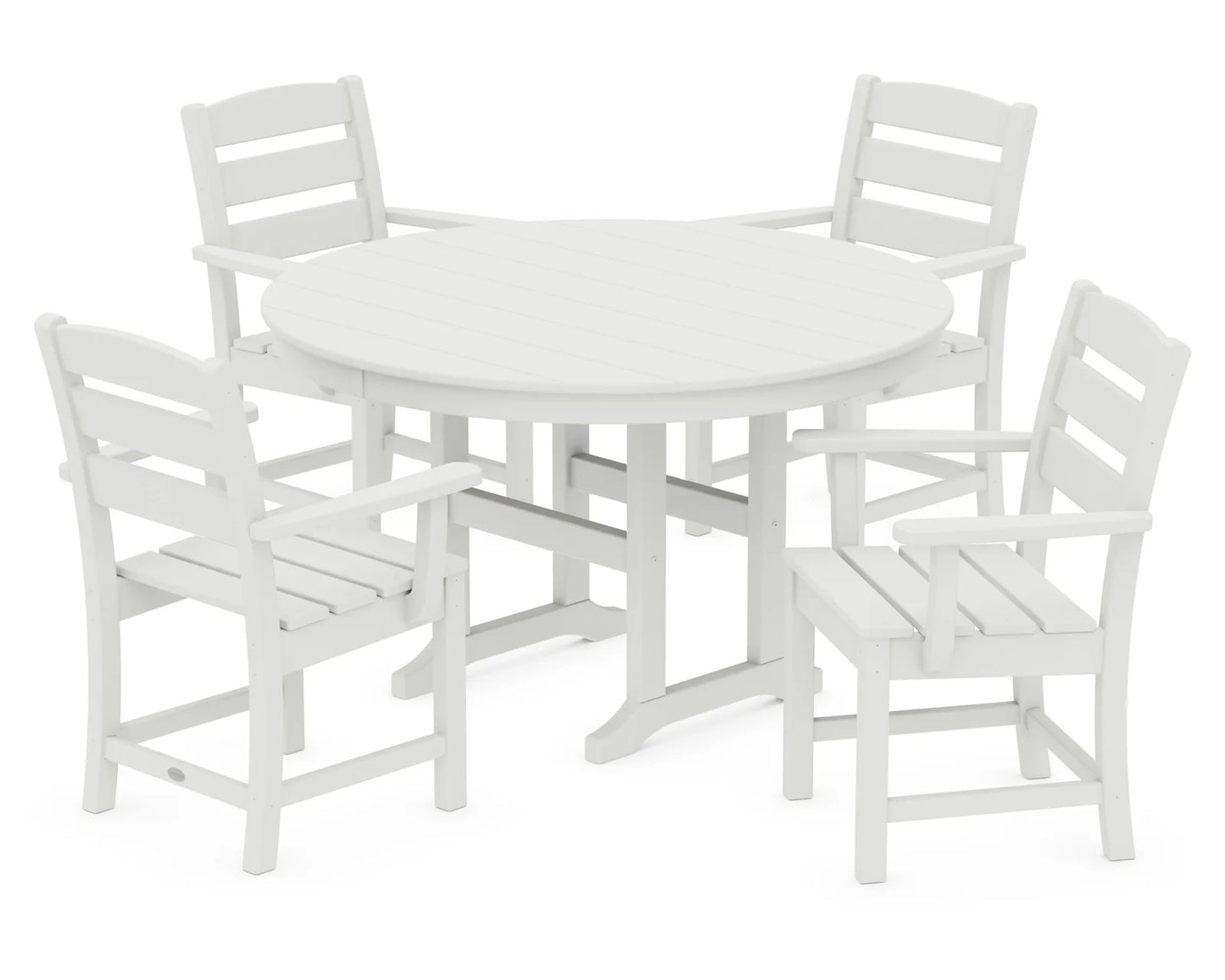 Polywood - Lakeside 5-Piece Round Farmhouse Dining Set - FREE SHIPPING