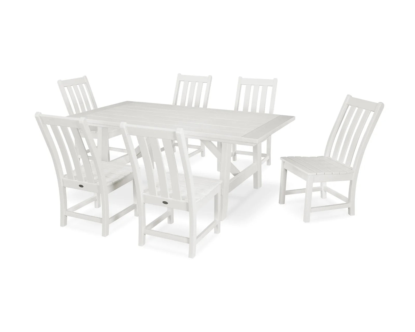 Polywood - Vineyard 7-Piece Rustic Farmhouse Side Chair Dining Set - FREE SHIPPING