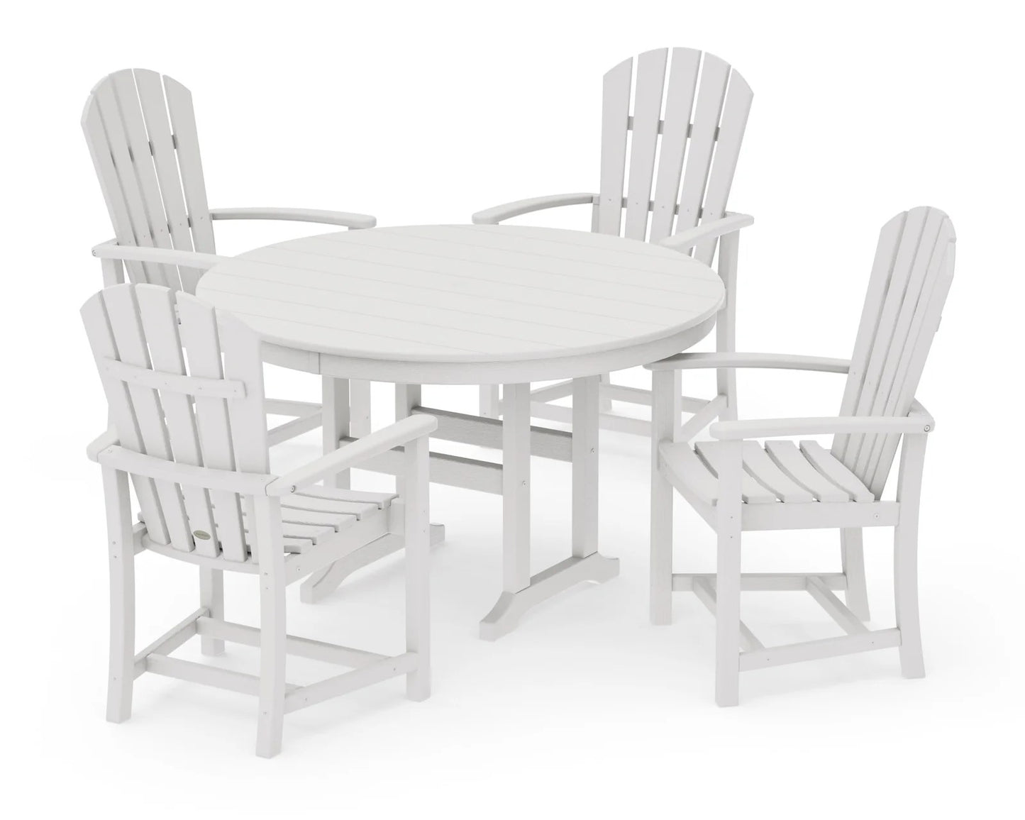 Polywood - Palm Coast 5-Piece Round Farmhouse Dining Set - FREE SHIPPING