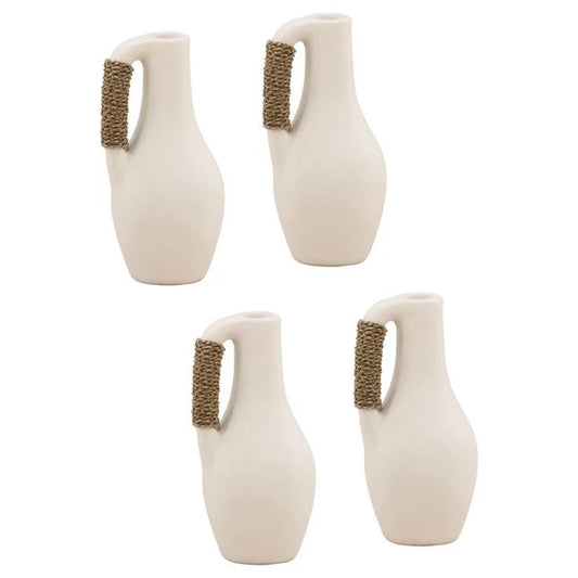 Claylen Vase Set of 4 White