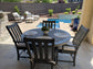 POLYWOOD Vineyard 5-Piece Round Dining Set with Trestle Legs FREE SHIPPING