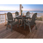 POLYWOOD Vineyard Curve back Adirondack 5-Piece Nautical Trestle Dining Set FREE SHIPPING