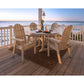 POLYWOOD Vineyard Curve back Adirondack 5-Piece Nautical Trestle Dining Set FREE SHIPPING