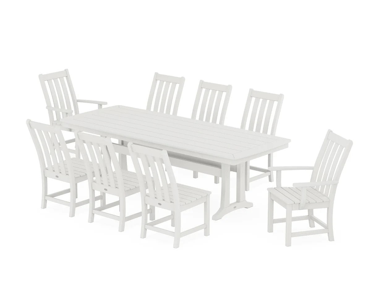 Polywood - Vineyard 9-Piece Dining Set with Trestle Legs - FREE SHIPPING