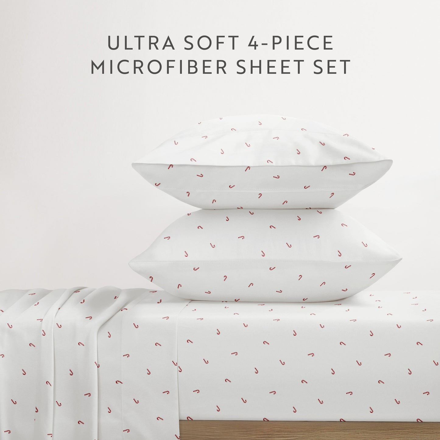 Candy Cane 4-Piece Patterned Sheet Set
