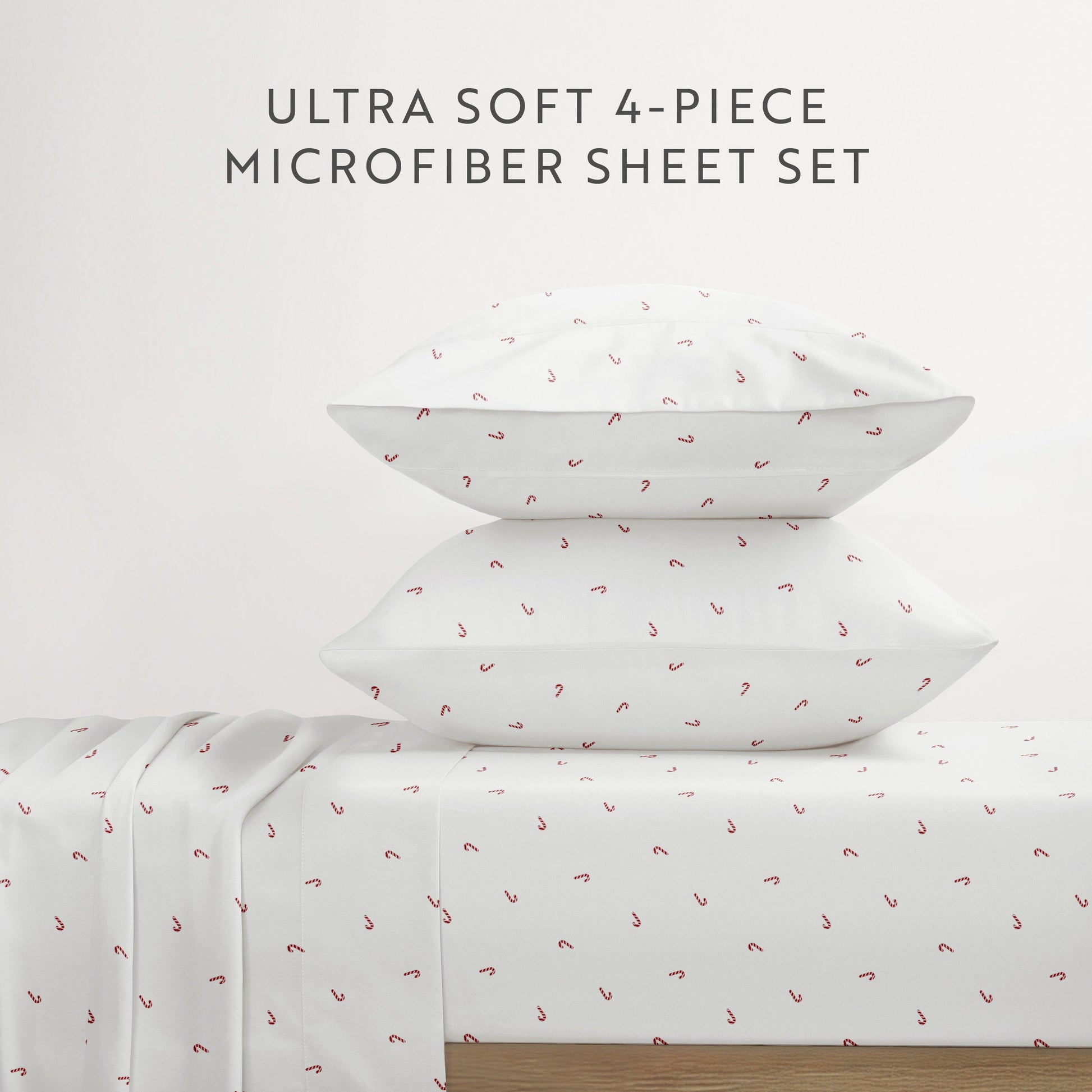 Candy Cane 4-Piece Patterned Sheet Set