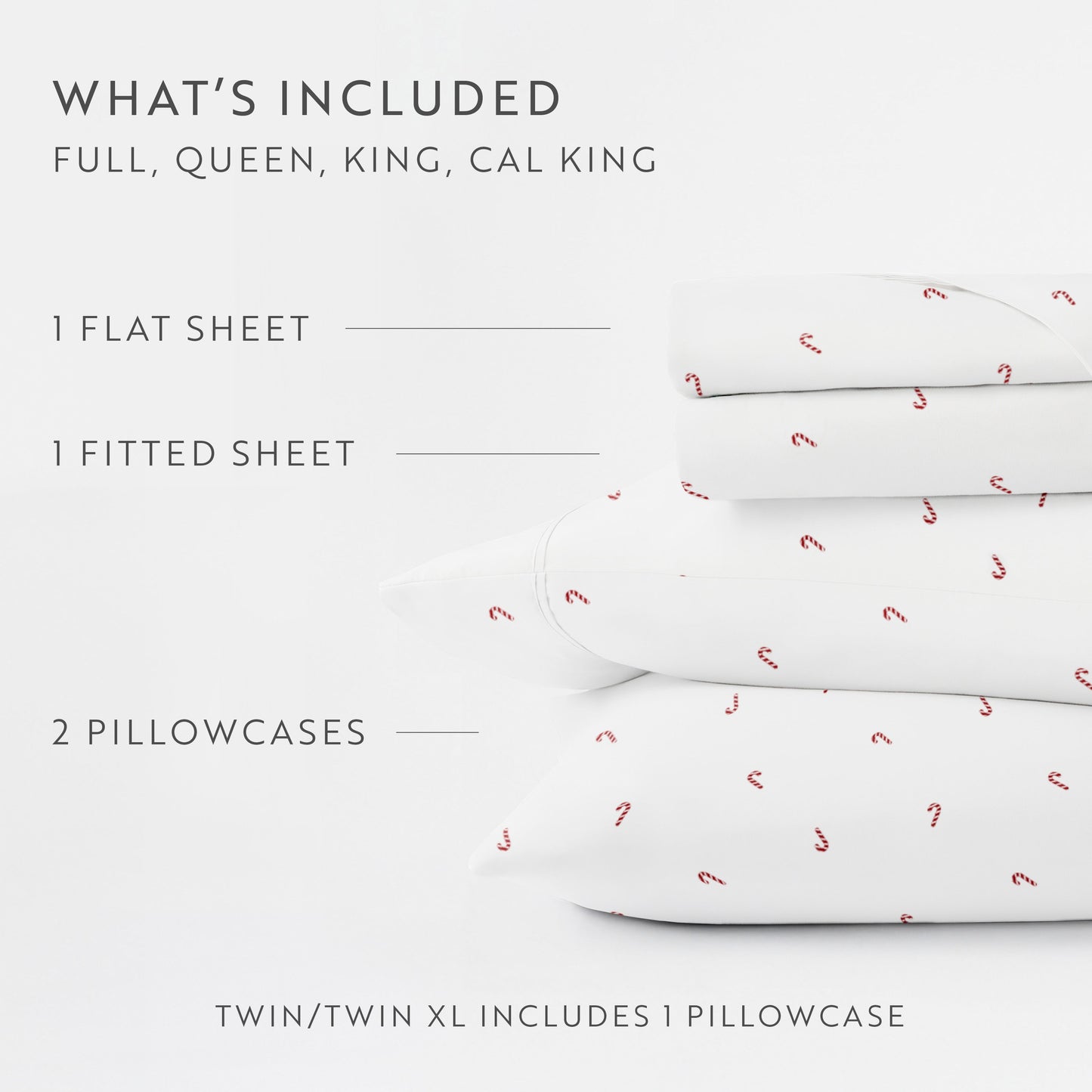 Candy Cane 4-Piece Patterned Sheet Set