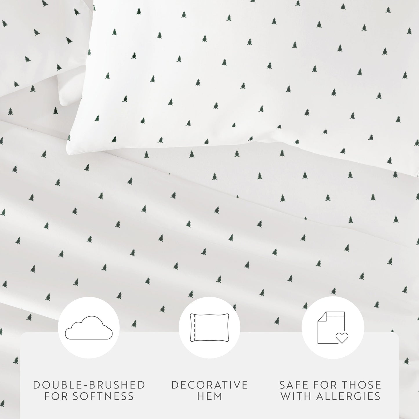 Pine Tree 4-Piece Patterned Sheet Set