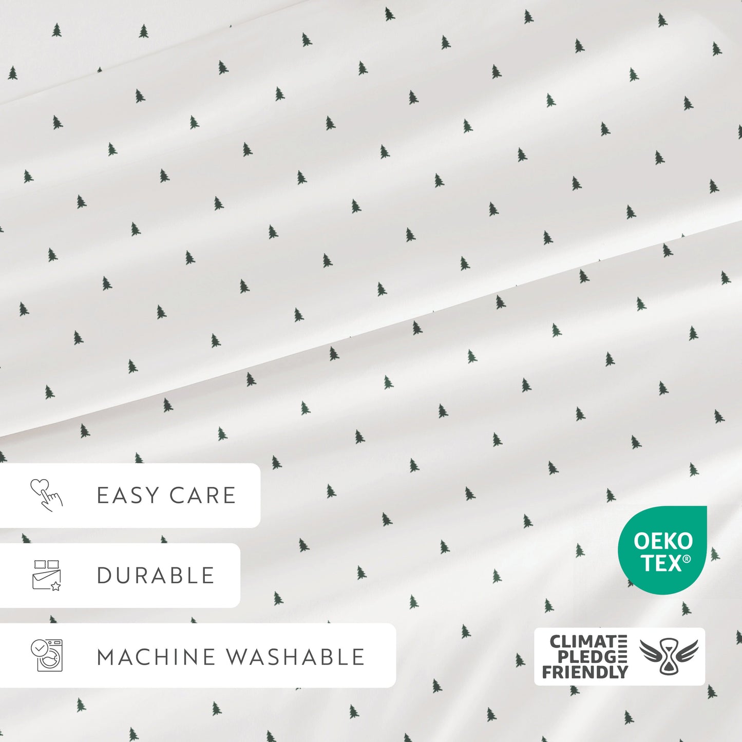 Pine Tree 4-Piece Patterned Sheet Set