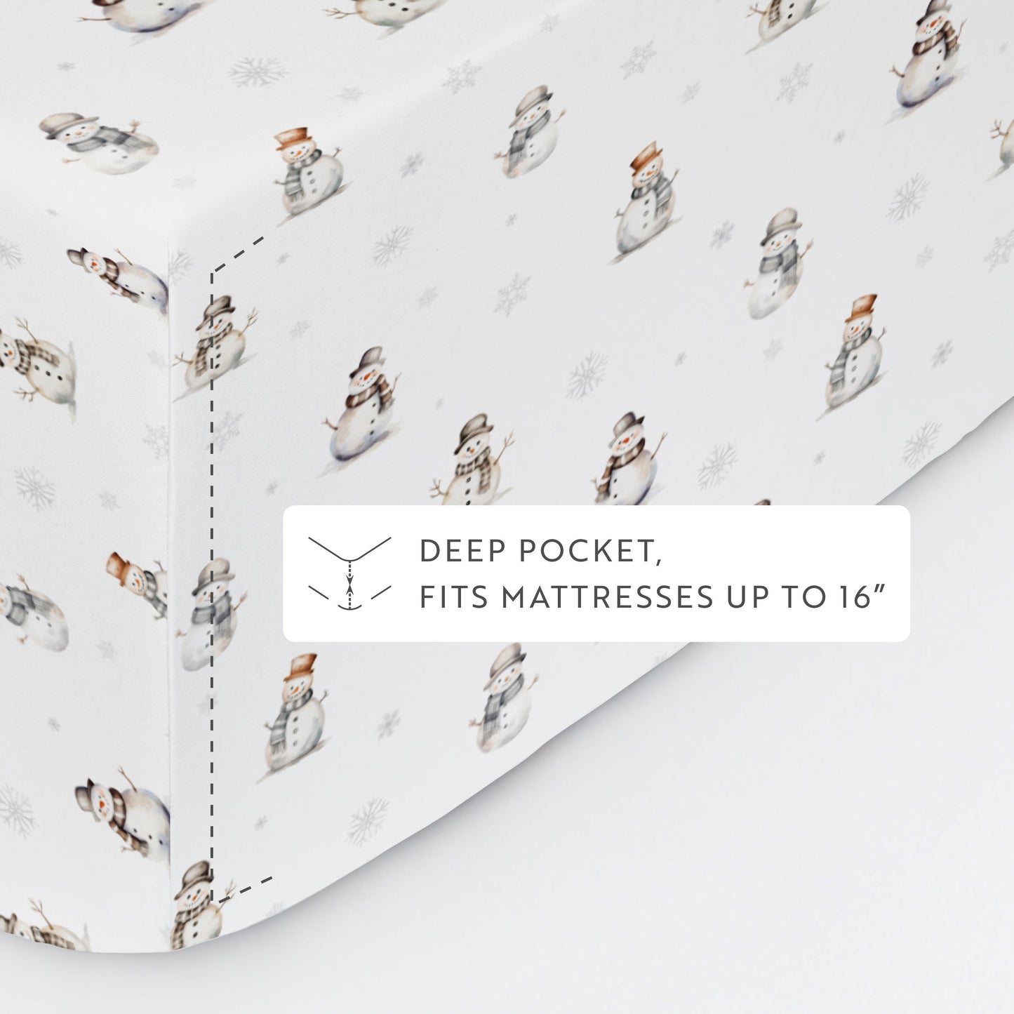 Vintage Snowman 4-Piece Patterned Sheet Set