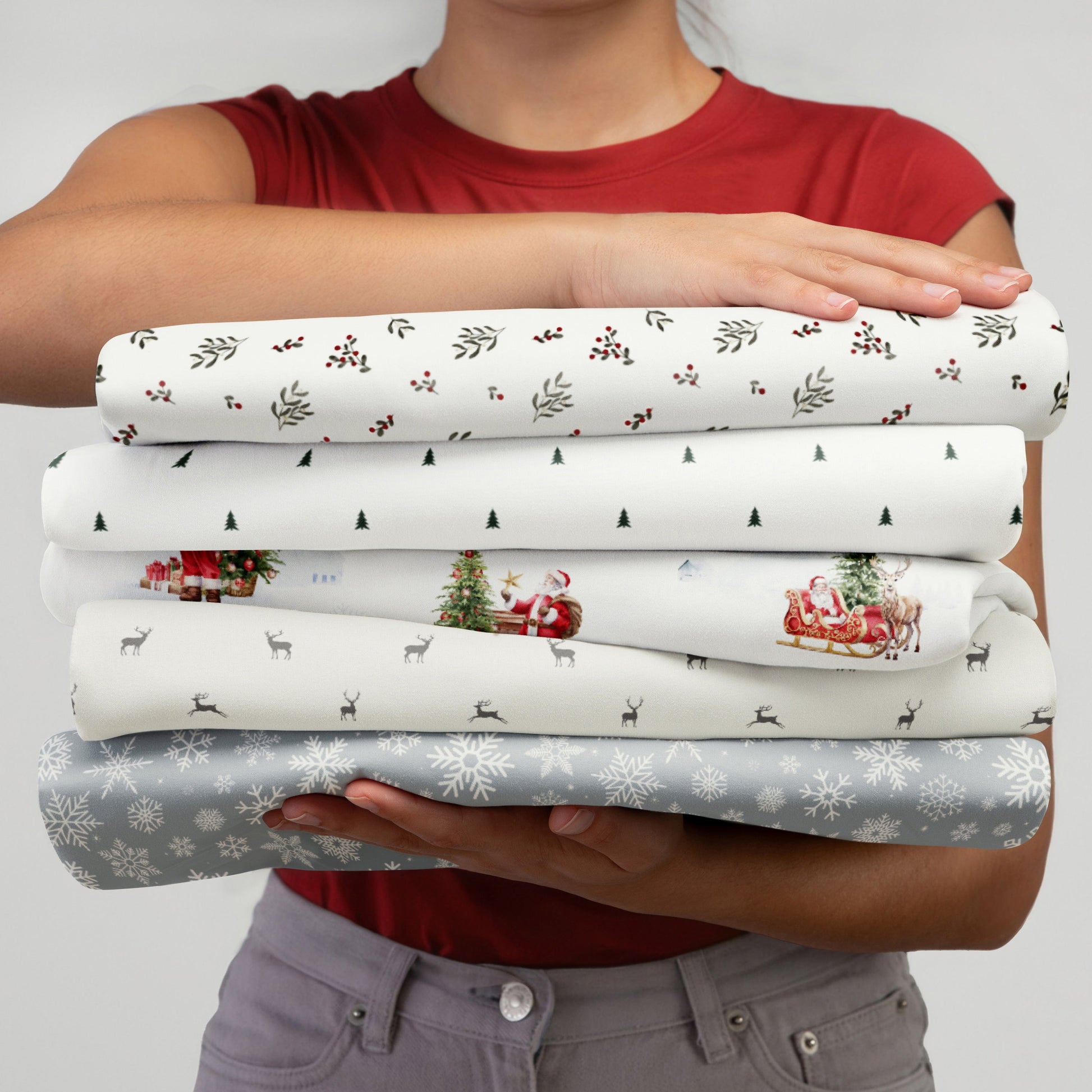 Vintage Snowman 4-Piece Patterned Sheet Set