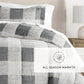 Gingham Patterned Down-Alternative Comforter Set
