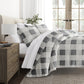 Gingham Patterned Down-Alternative Comforter Set