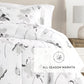Magnolia Patterned Down-Alternative Comforter Set