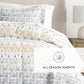 Mayan Stamp Patterned Down-Alternative Comforter Set