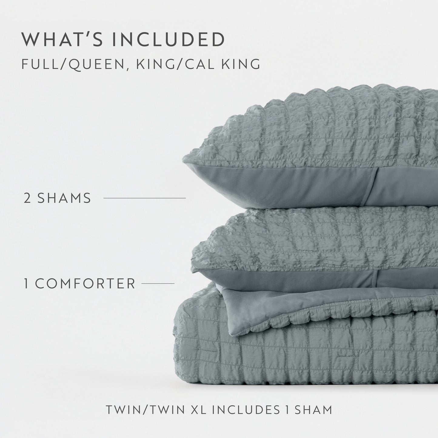Seersucker Box Textured Down-Alternative Comforter Set