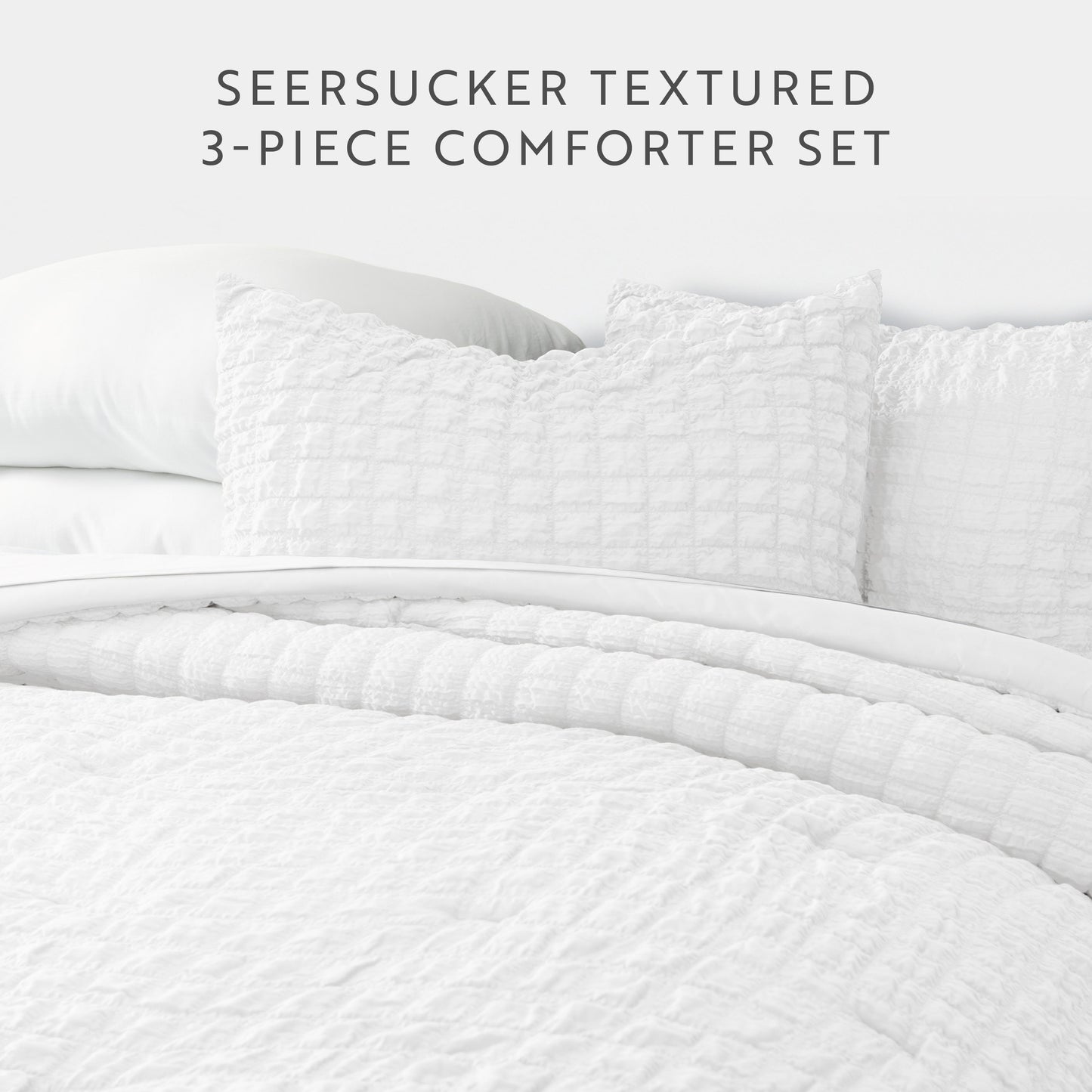 Seersucker Box Textured Down-Alternative Comforter Set