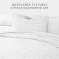 Seersucker Box Textured Down-Alternative Comforter Set