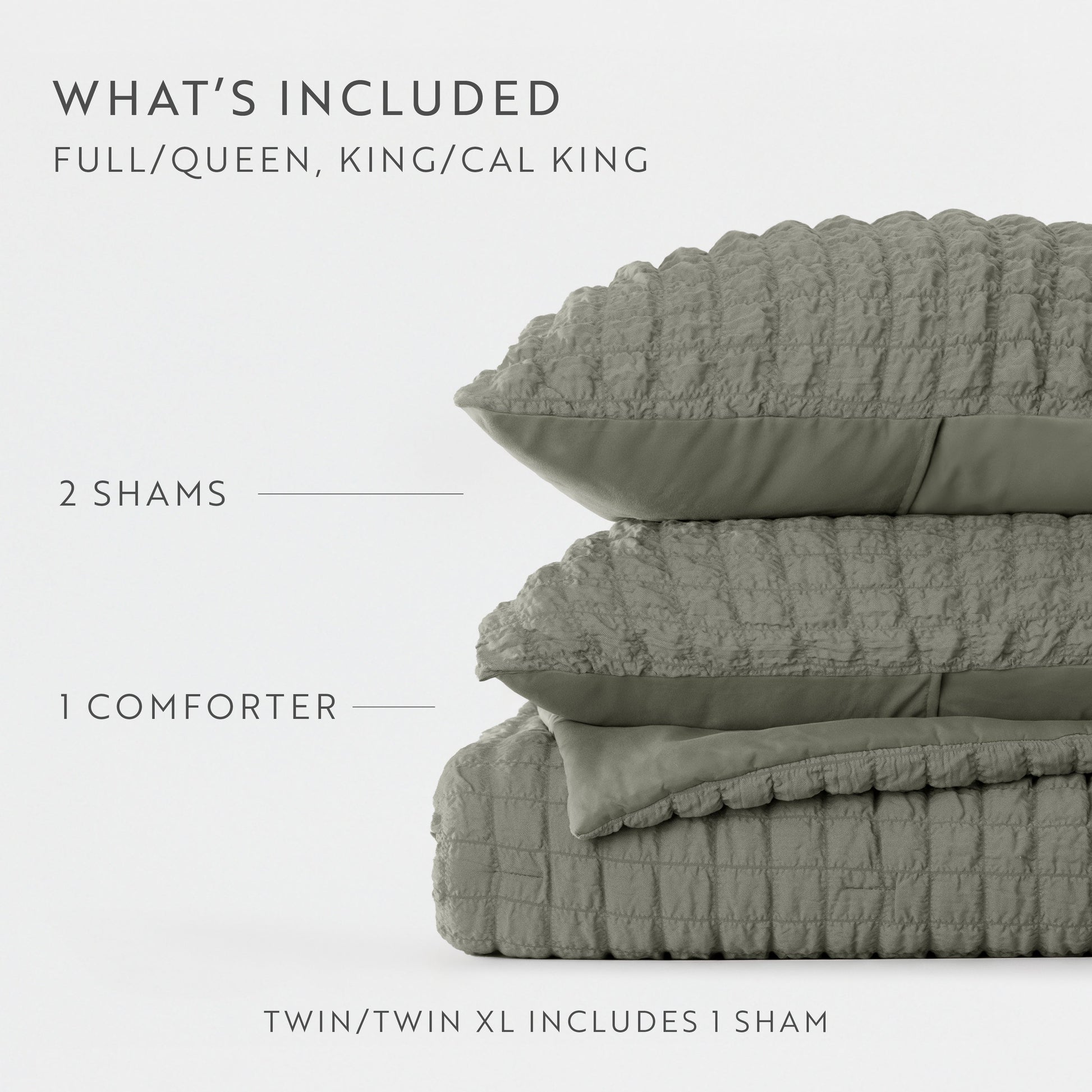 Seersucker Box Textured Down-Alternative Comforter Set