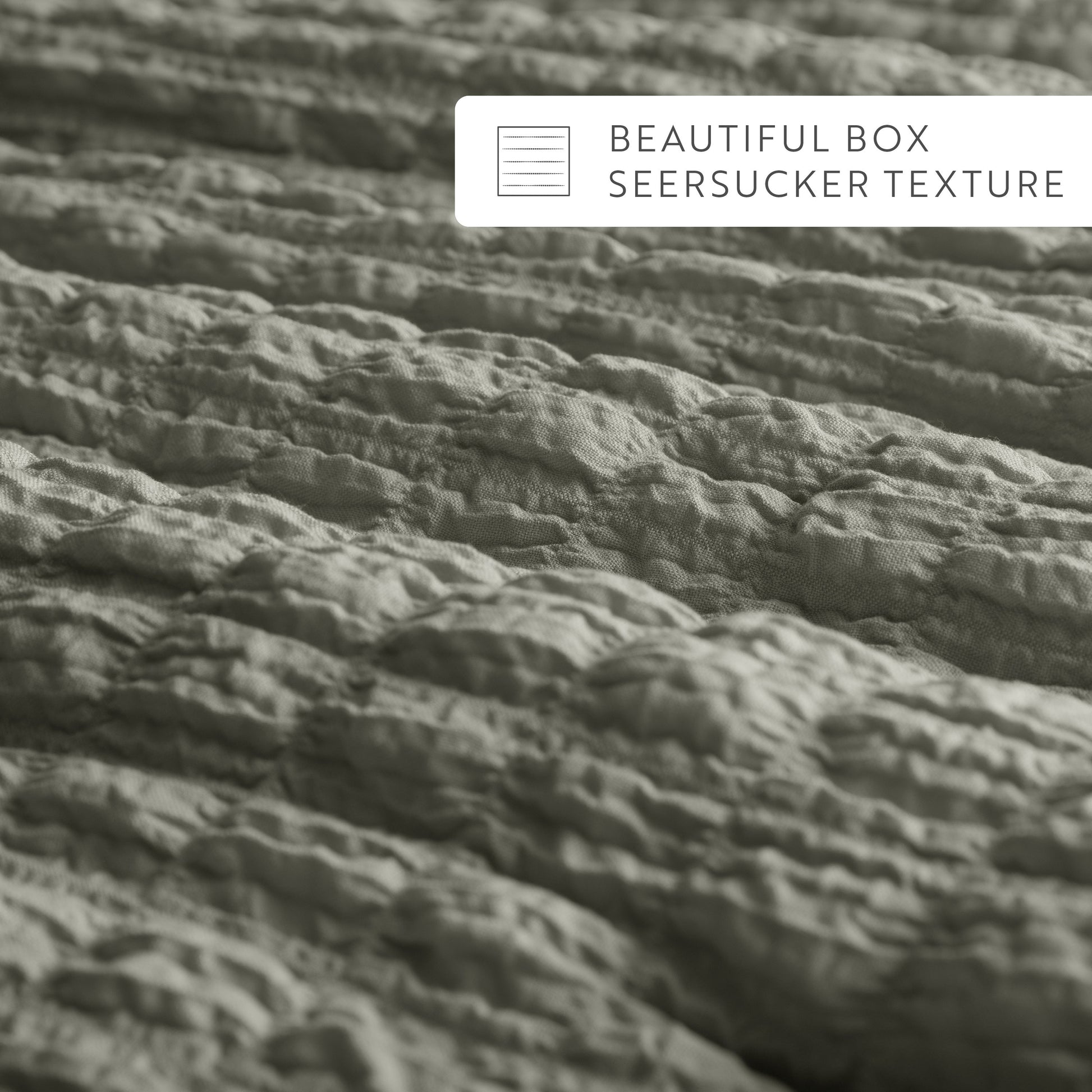 Seersucker Box Textured Down-Alternative Comforter Set