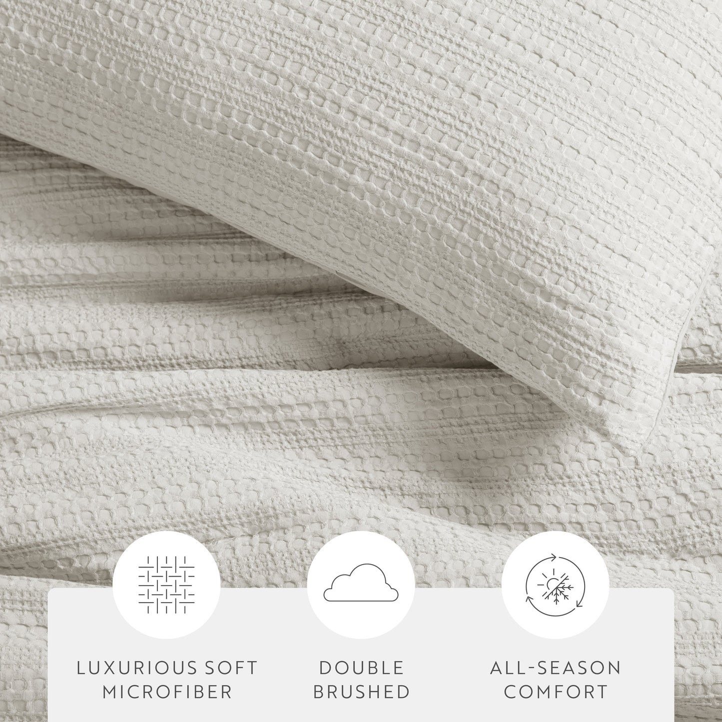 Waffle Textured Down-Alternative Comforter Set