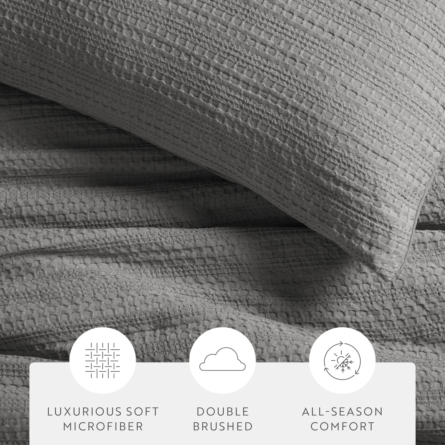 Waffle Textured Down-Alternative Comforter Set