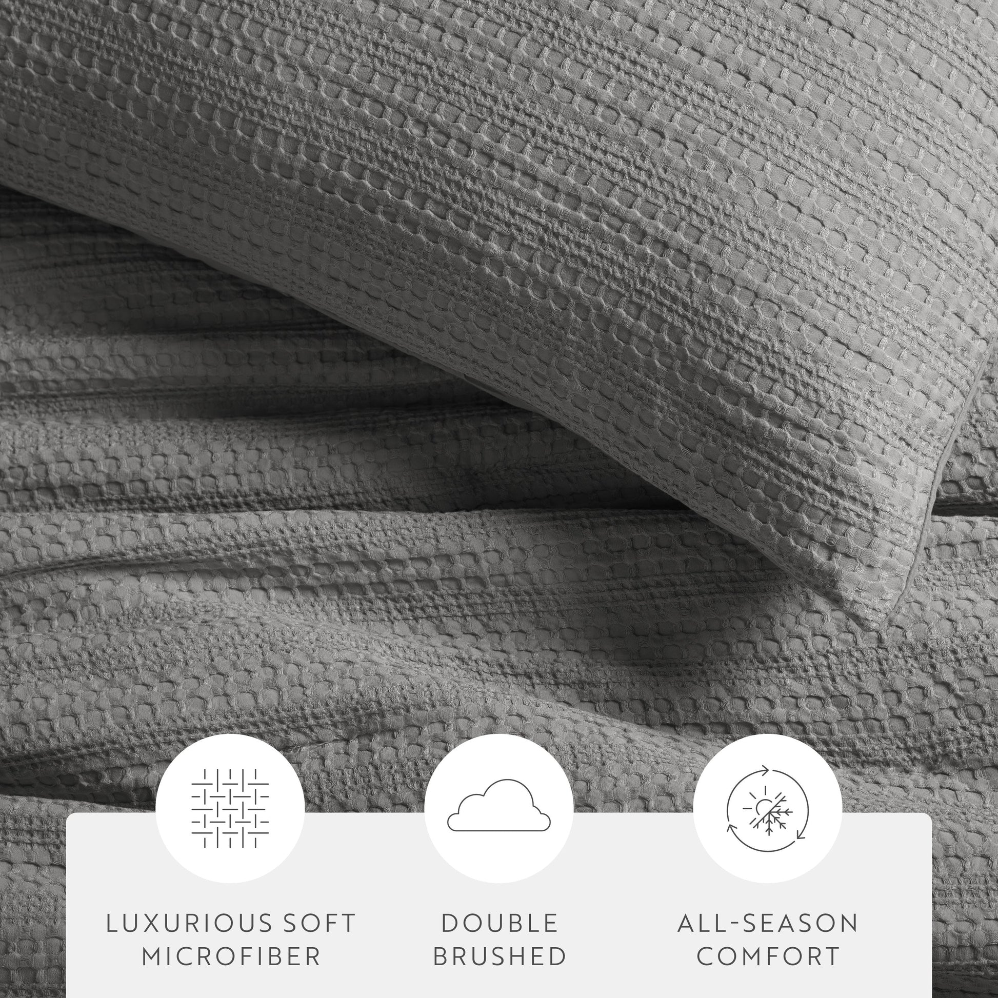 Waffle Textured Down-Alternative Comforter Set