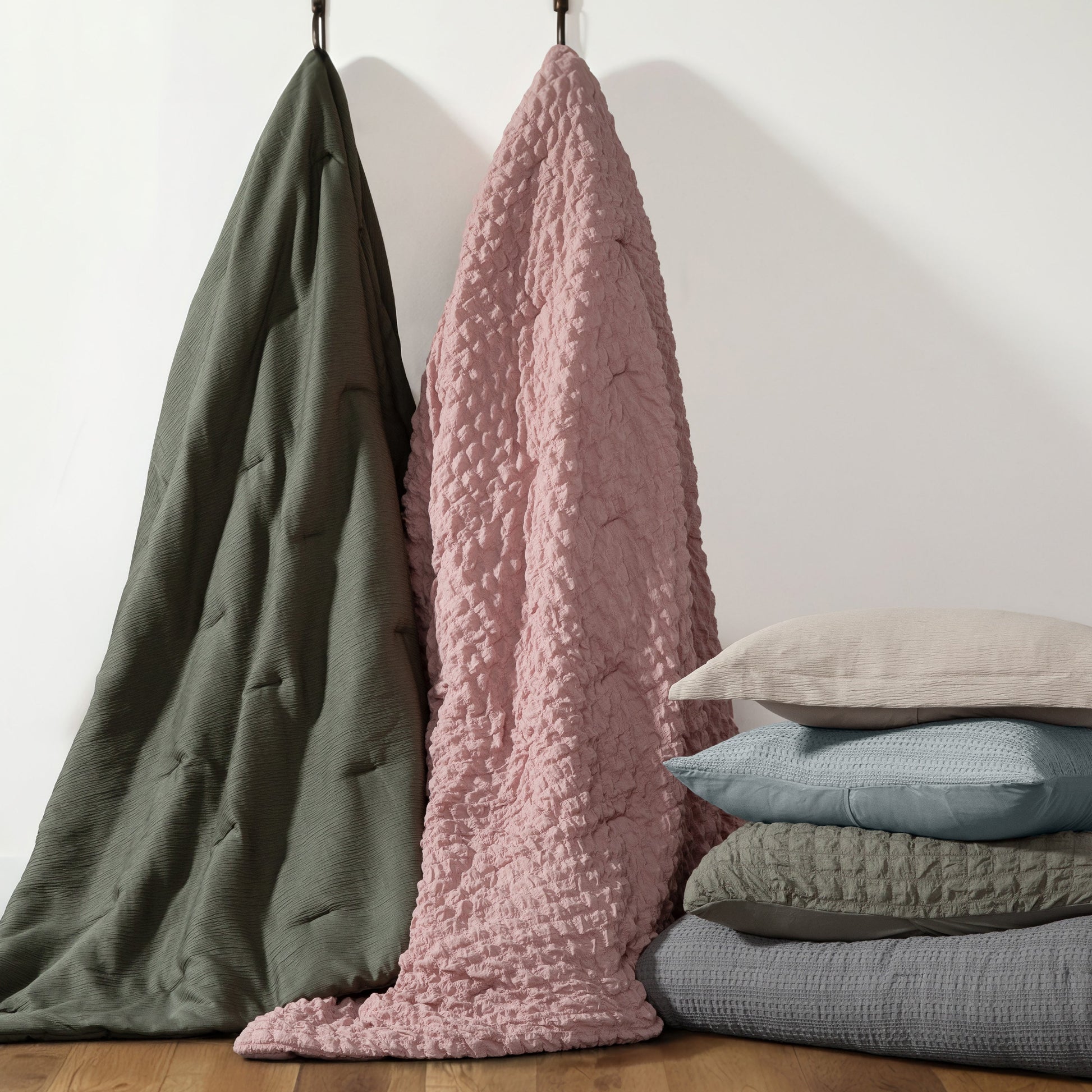 Waffle Textured Down-Alternative Comforter Set