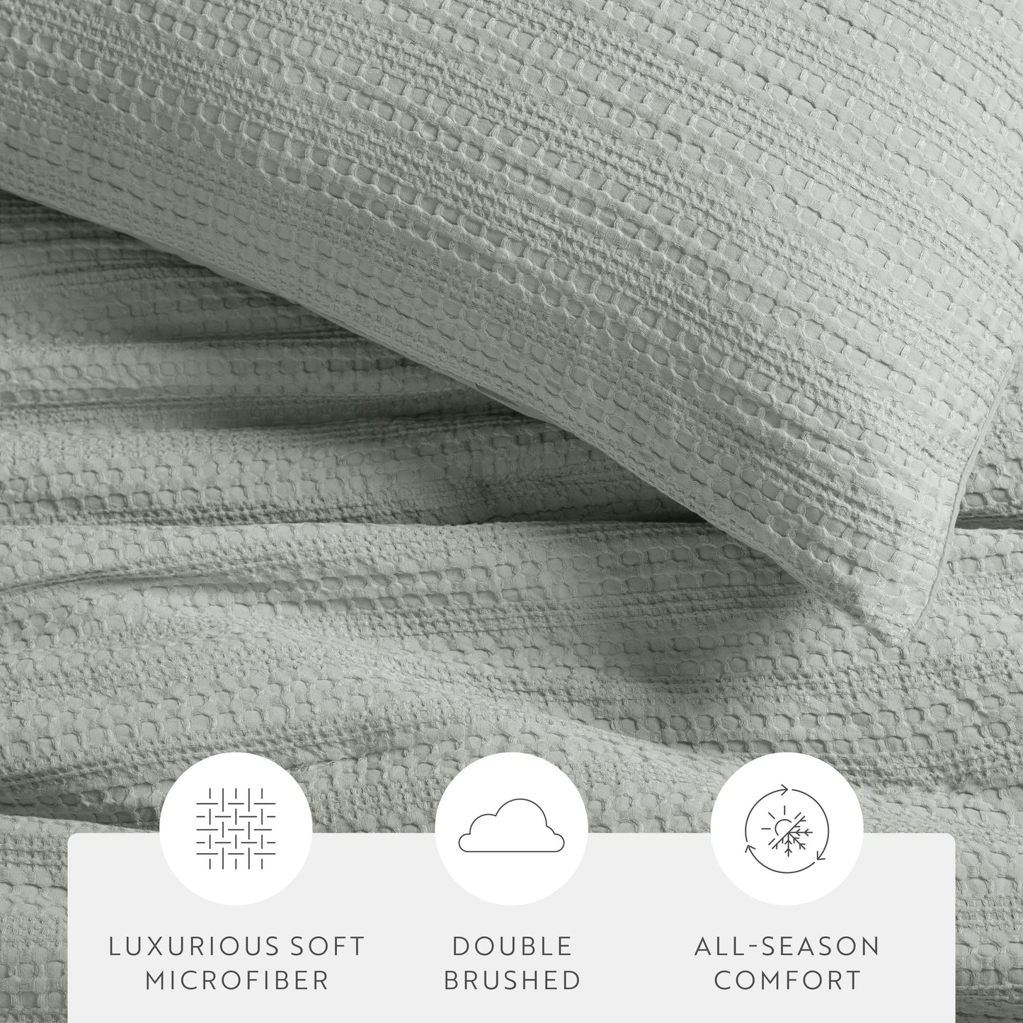 Waffle Textured Down-Alternative Comforter Set