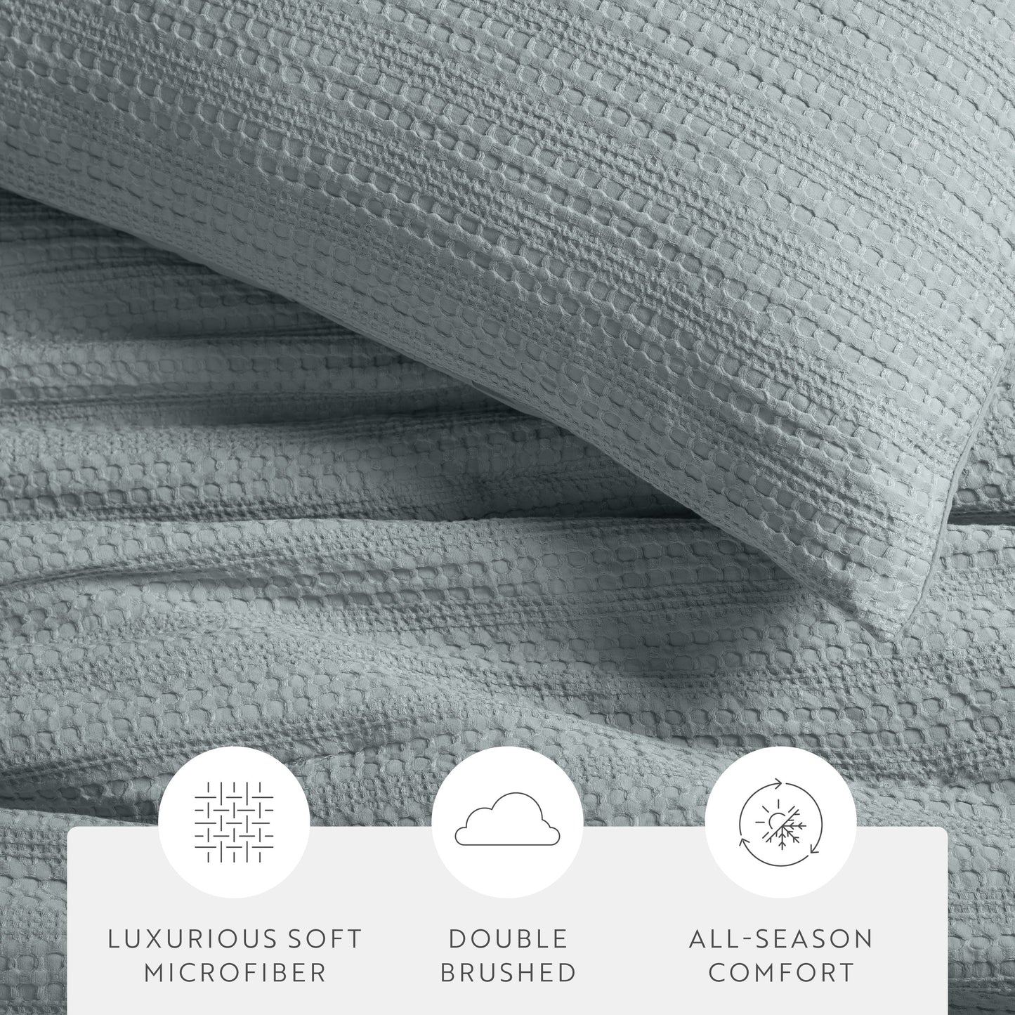 Waffle Textured Down-Alternative Comforter Set