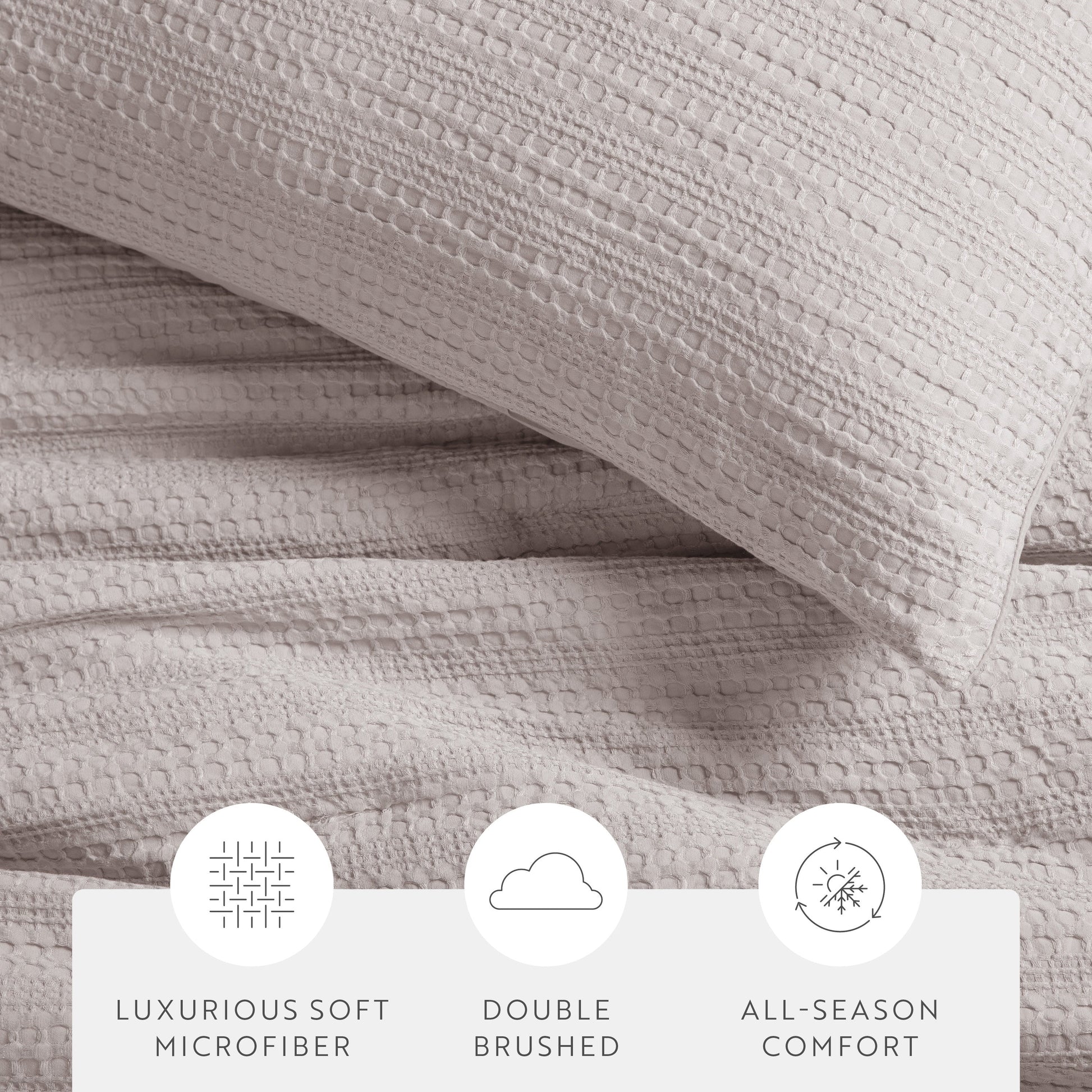 Waffle Textured Down-Alternative Comforter Set