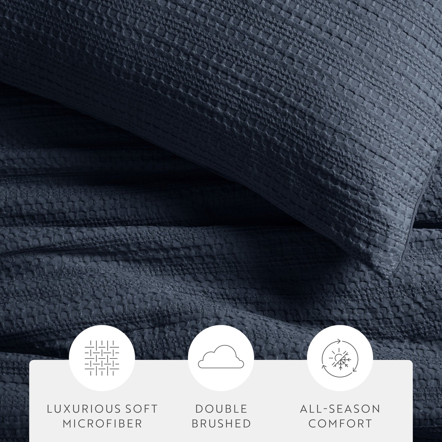 Waffle Textured Down-Alternative Comforter Set