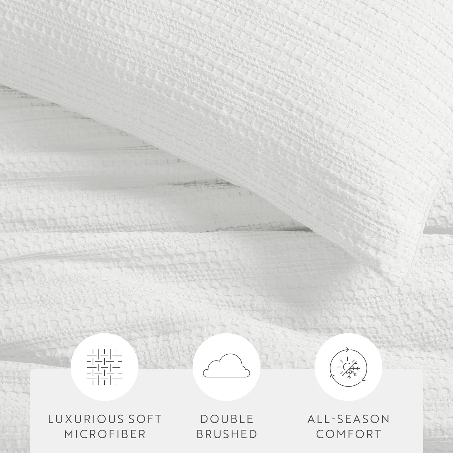 Waffle Textured Down-Alternative Comforter Set