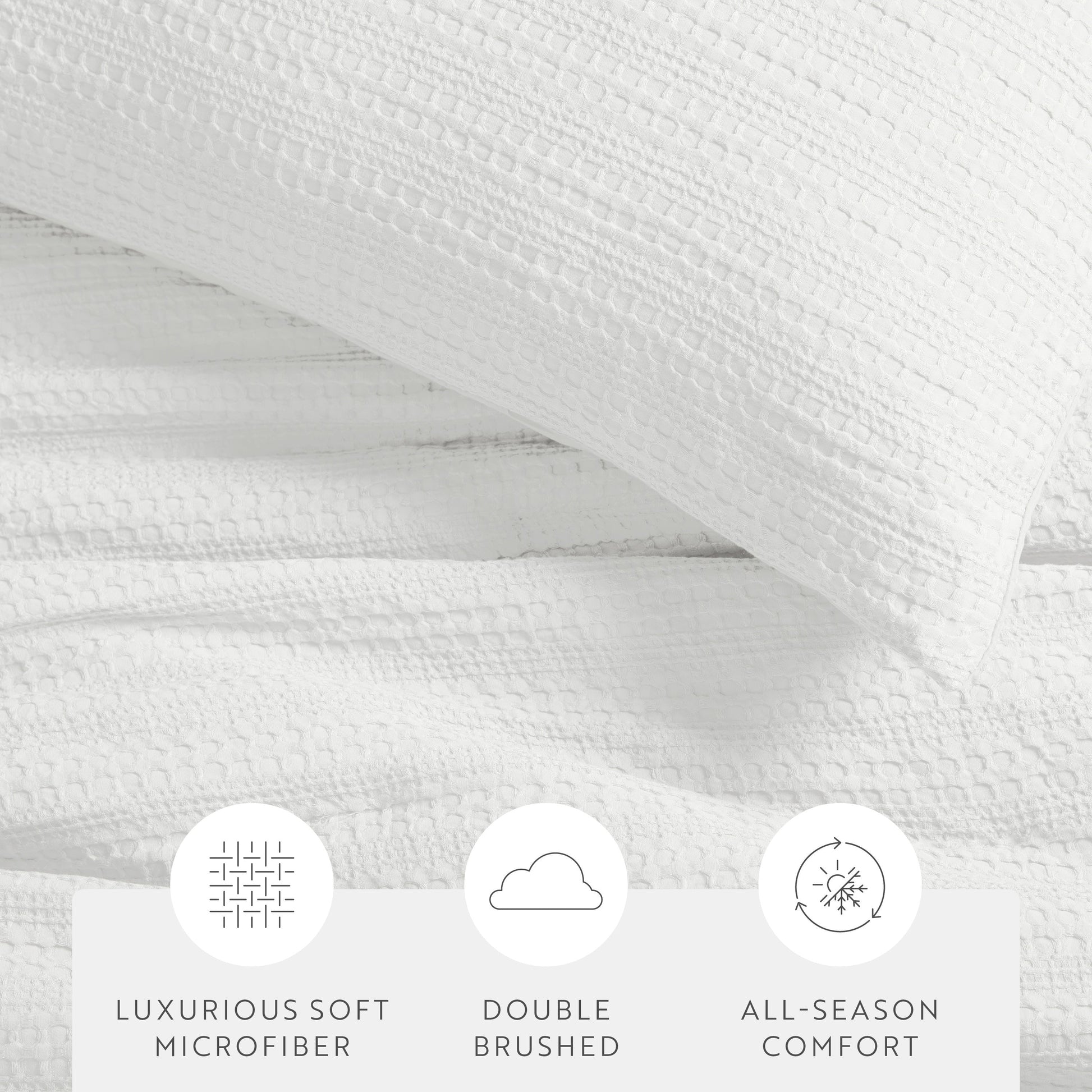 Waffle Textured Down-Alternative Comforter Set