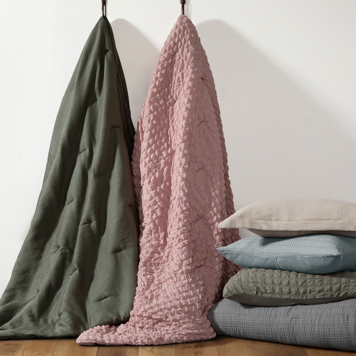 Waffle Textured Down-Alternative Comforter Set