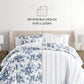 Cabbage Rose Stripe Reversible Patterned Down-Alternative Comforter Set